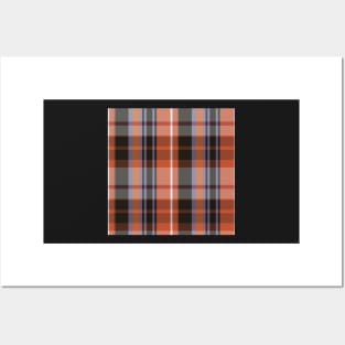 Autumn Aesthetic Conall 2 Hand Drawn Textured Plaid Pattern Posters and Art